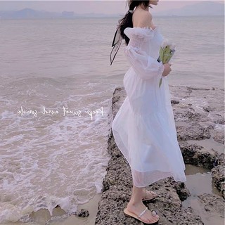 Đầm lưới tiểu thư tay bo phồng xinh xắn
