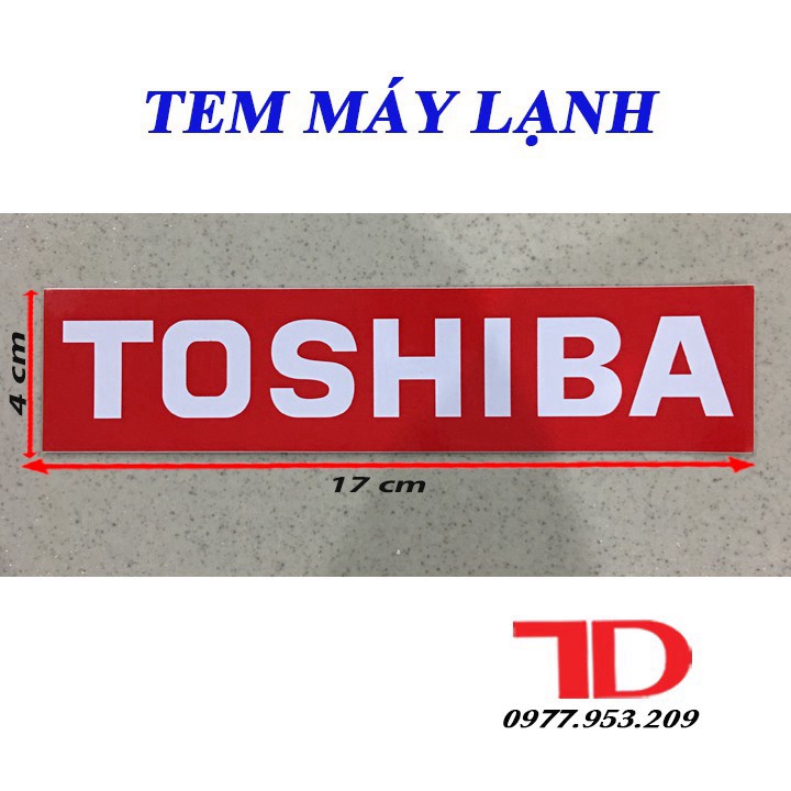 [CN HCM] Combo 10 tem máy lạnh TOSHIBA đỏ