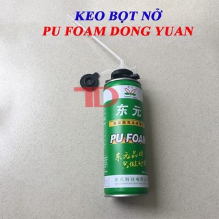 Xốp phun dạng xịt 500ml, keo bọt nở pu foam dong yuan