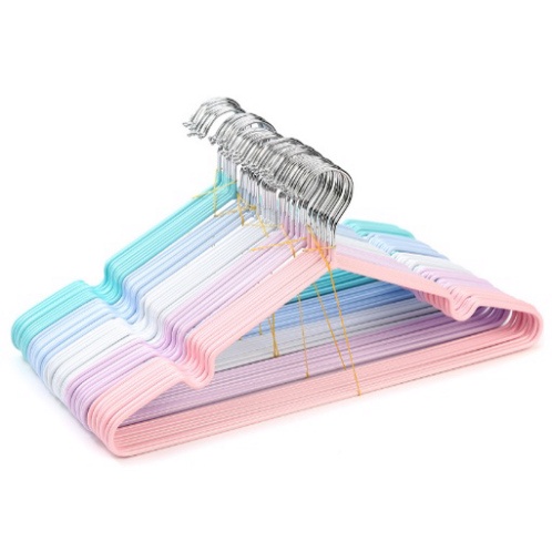 Set 10 Móc treo quần áo nhôm bọc nhựa Người lớn / Trẻ em Fashinrandy