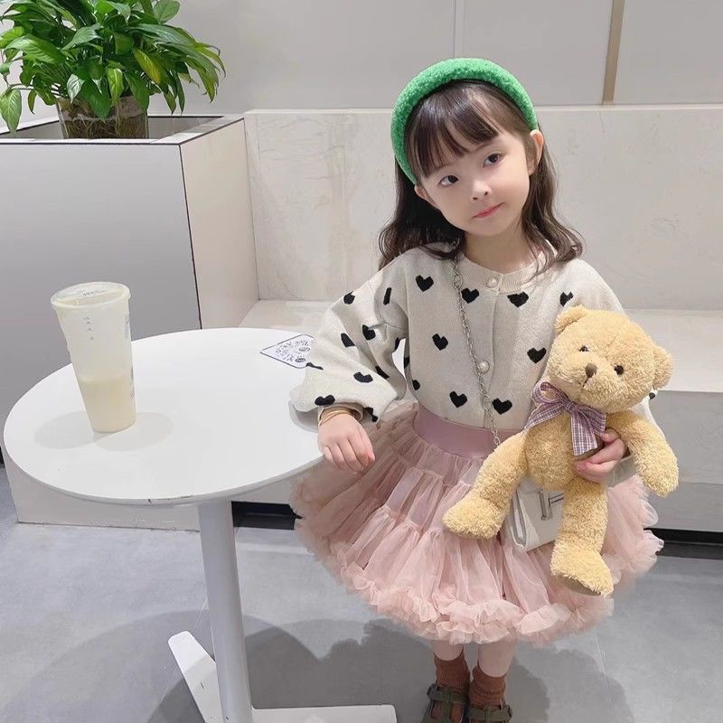 Chân Váy Xòe tutu Thời Trang Thu Đông 2023 Phong Cách Công Chúa Mới Cho Bé Gái