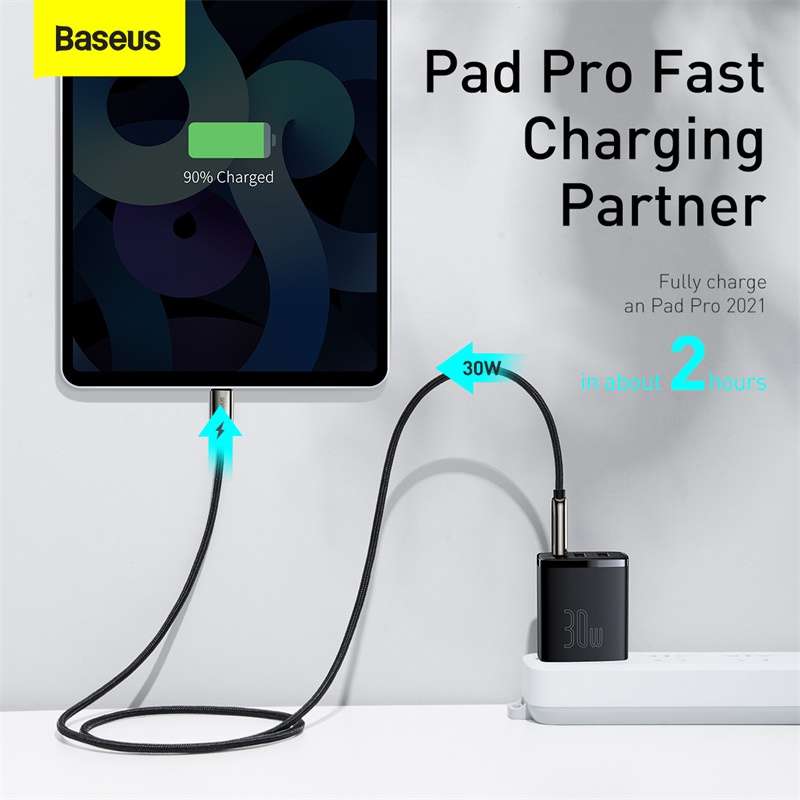 Củ sạc nhanh Baseus 30W PD USB Type C cho iPhone 15 14 13 12 Pro Max 11 Mini 8 Plus