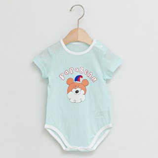 Bộ Áo Liền Quần Tay Ngắn Phối Lưới Thoáng Khí Cho Bé Sơ Sinh 0-18 Tháng Tuổi pepe (ss) _cp122