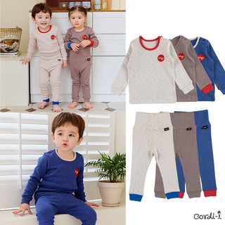Cordi-i Bộ dài tay giữ ấm cho bé Brick Ribbed Pijamas (23FW)-DC004 Bộ quần áo thời trang bé trai bé gái chính hãng Cordi Hàn Quốc