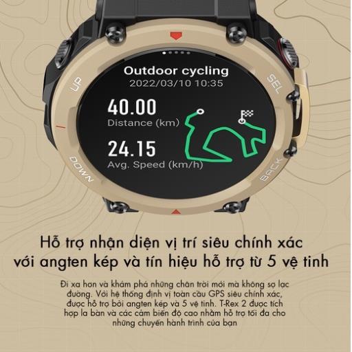 Đồng Hồ Đeo Tay Thông Minh Amazfit T-Rex 2 - Hàng Quốc Tế - Bảo Hành 12 Tháng