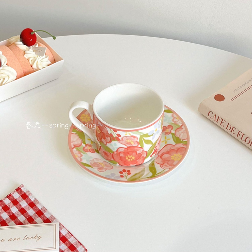 Mới Bộ Tách Cà Phê Bằng Sứ Cao Cấp Kèm Hộp Quà Tặng