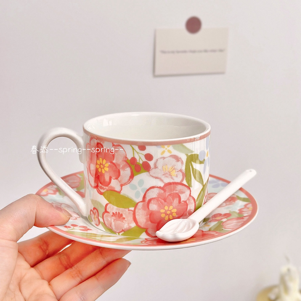 Mới Bộ Tách Cà Phê Bằng Sứ Cao Cấp Kèm Hộp Quà Tặng