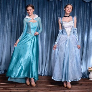 DISNEY Đầm Hóa Trang Công Chúa Bạch Tuyết / anna / Công Chúa elsa Trong Phim frozen Cho Người Lớn Dịp halloween