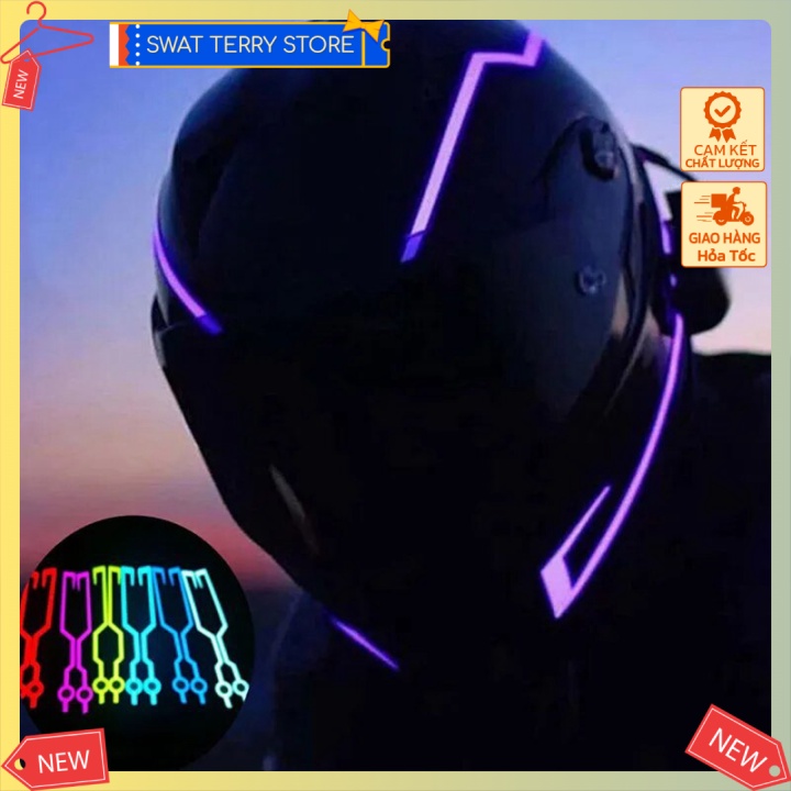 ✴️ Đèn led dán mũ bảo hiểm Motorcycle Helmet Light DIY Helmet Cover Decor
