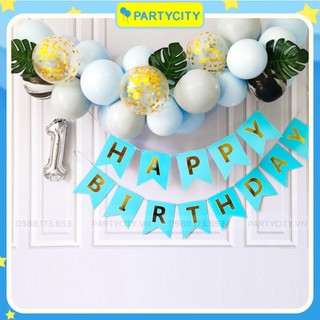 Set Trang Trí Sinh Nhật, Thôi Nôi Bé Trai Bé Gái rẻ đẹp dễ dàng trang trí Partycityvn PC012