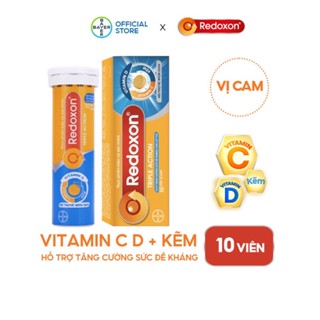 Viên sủi bổ sung Vitamin C, D, và Kẽm Redoxon Triple Action 10 viên - LaLa