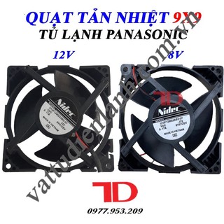 Quạt tản nhiệt tủ lạnh panasonic 2 dây loại 8v và 12v