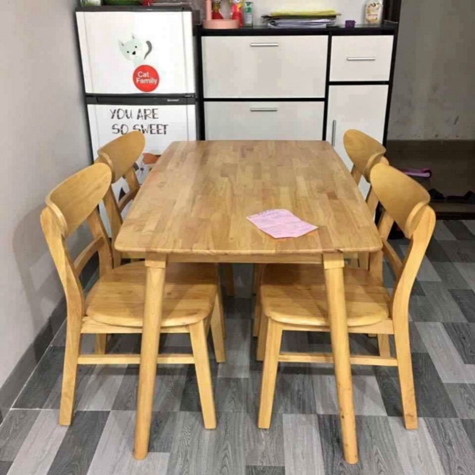 BÀN ĂN MANGO GỖ - BÀN ĂN 6 GHẾ GỖ TỰ NHIÊN, BÀN ĂN CƠM 4 GHẾ hộ gia đình - BH 12 THÁNG - kiến tạo phía bên trong NGỌC MA