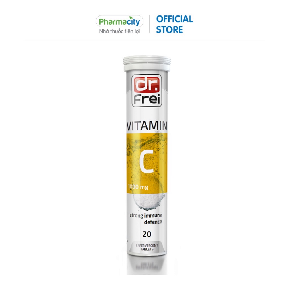 Viên sủi Dr.Frei bổ sung vitamin C 1000mg (Tuýp 20 viên) - LaLa