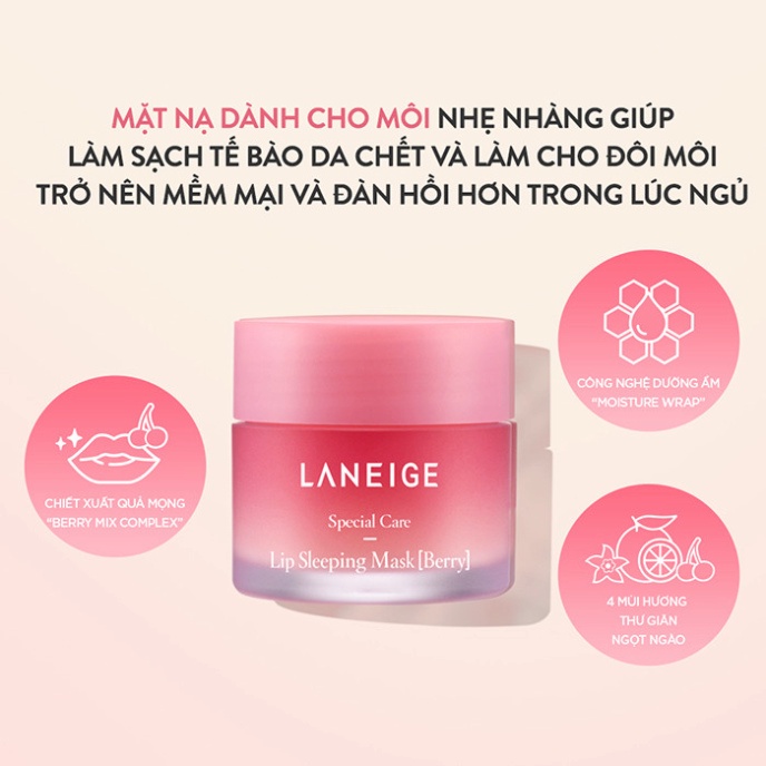 Mặt Nạ Ngủ Dưỡng Môi Laneige Lip Sleeping Mask EX 20g, night_berry TPG Beauty
