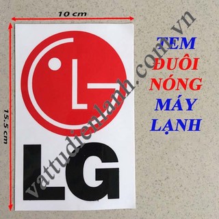 Tem đuôi nóng máy lạnh lg