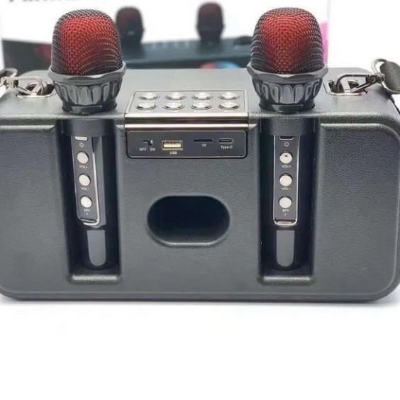 Loa bluetooth karaoke Marshall K186 âm thanh đỉnh cao,loa karaoke không dây kèm 2 mic bass căng âm tốt pin trâu có BH