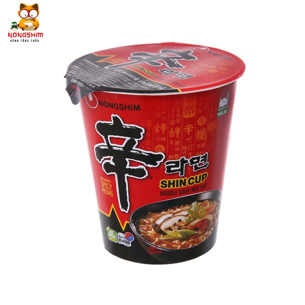 Mì Cay Nongshim Shincup Ly  신라면 컵 68g - Date 12 Tháng