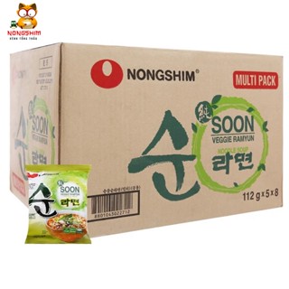 (Thùng 40 Gói) Mì Chay SOON VEGGIE RAMYUN NONGSHIM, Mì Chay Nongshim, Mì Chay Hàn Quốc [농심-수출]순라면 (멀티) - Date T12.2025