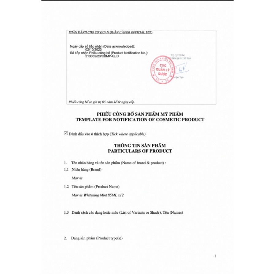 Kem đánh răng Marvis Toothpaste 85ml-75ml nhiều mùi hương 1 1 1