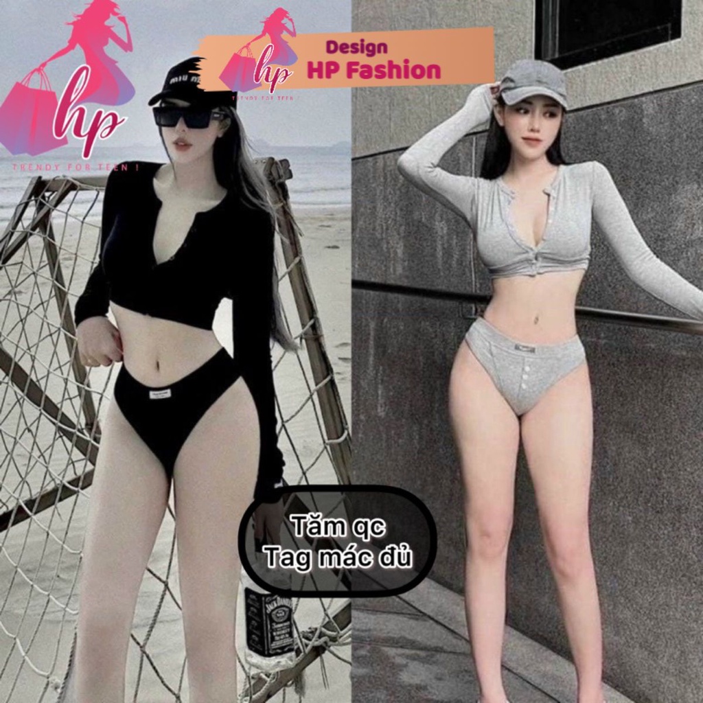 Set bộ đồ bơi đi biển, set bikini tay dài-VD912 | BigBuy360 - bigbuy360.vn