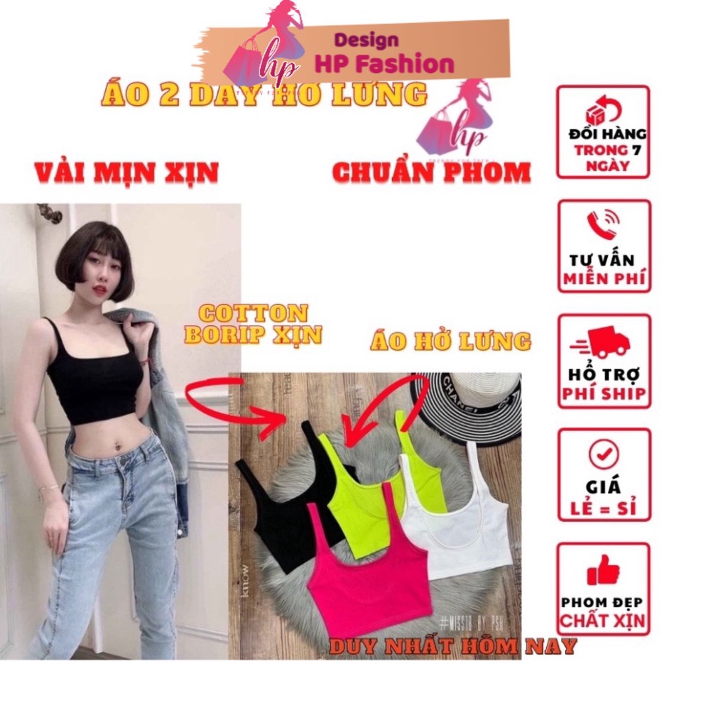 áo 2 dây nữ hở lưng croptop màu trơn thun mịn kiểu hàn quốc thời trang 2021 -A13... -TEEN
