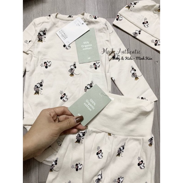 Set body cotton organic cho bé HM auth