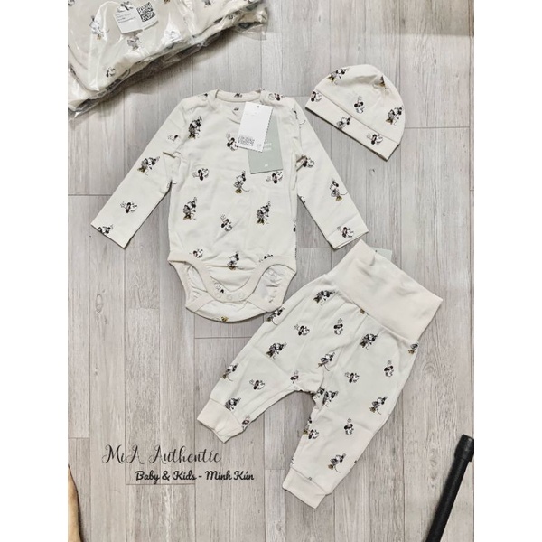 Set body cotton organic cho bé HM auth