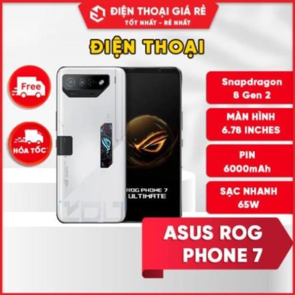 Điện thoại Asus ROG Phone 7 hàng nhập khẩu pin Li-Po 6000 mAh tặng Sạc nhanh 65W chiến game siêu mượt BH 12 tháng