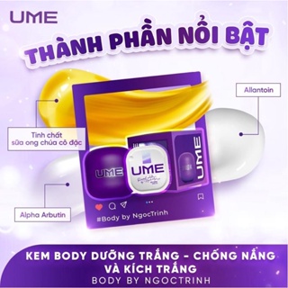 Kem Dưỡng Trắng Da Body Ume, Kem Chống Nắng Body Trắng Hồng Rạng Rỡ