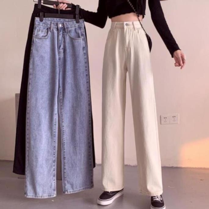 Quần JEAN TRƠN Ống Rộng Ullzang HOTTREND QU11