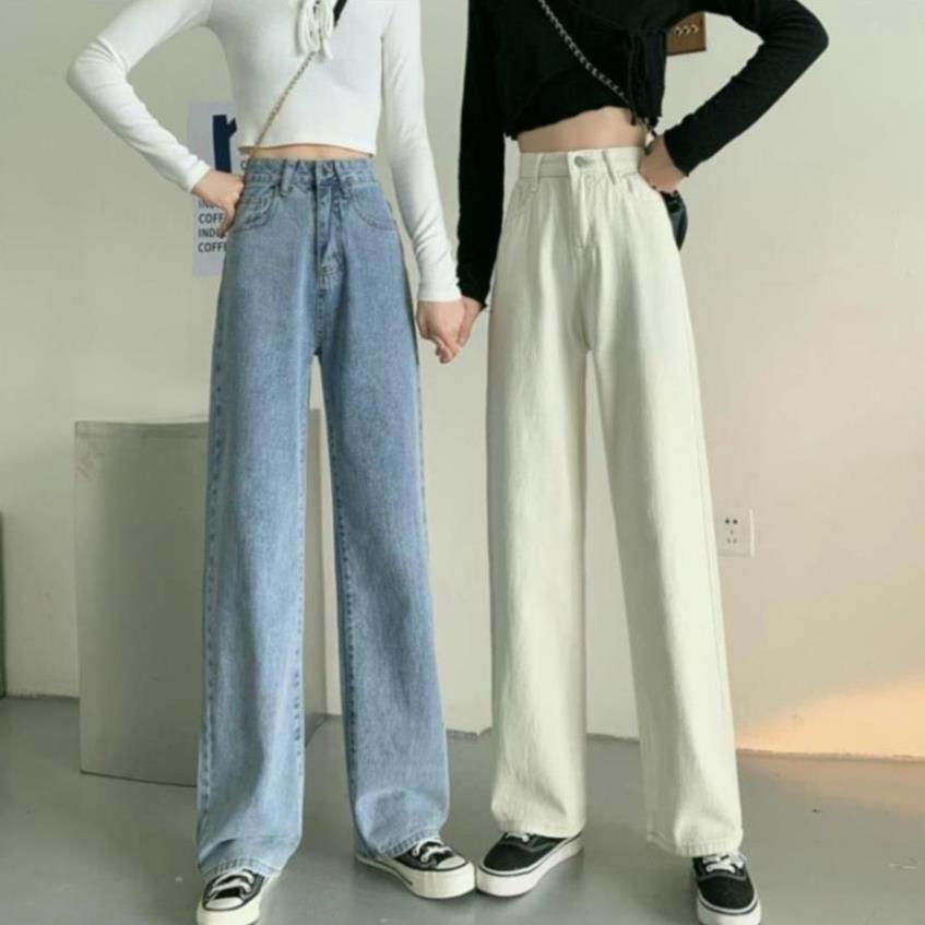 Quần JEAN TRƠN Ống Rộng Ullzang HOTTREND QU11