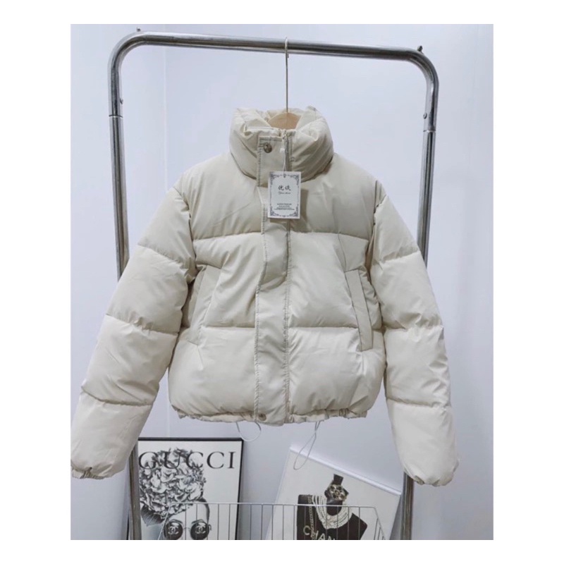 Khoác Phao Rút Dây , áo phao chất nhung lì dáng Ngắn QC Siêu Đẹp Ulzang Mùa Đông