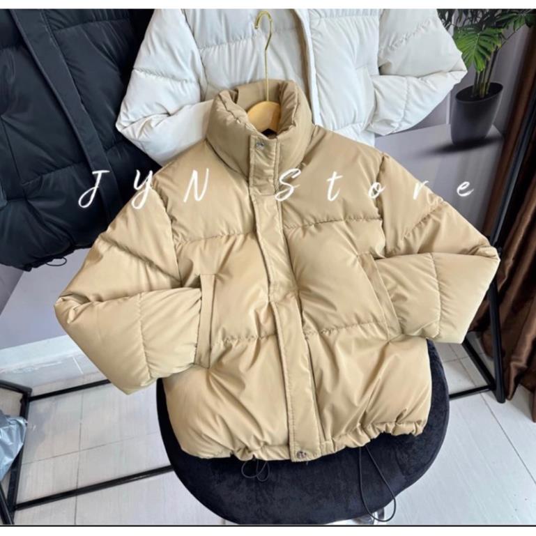 Khoác Phao Rút Dây , áo phao chất nhung lì dáng Ngắn QC Siêu Đẹp Ulzang Mùa Đông