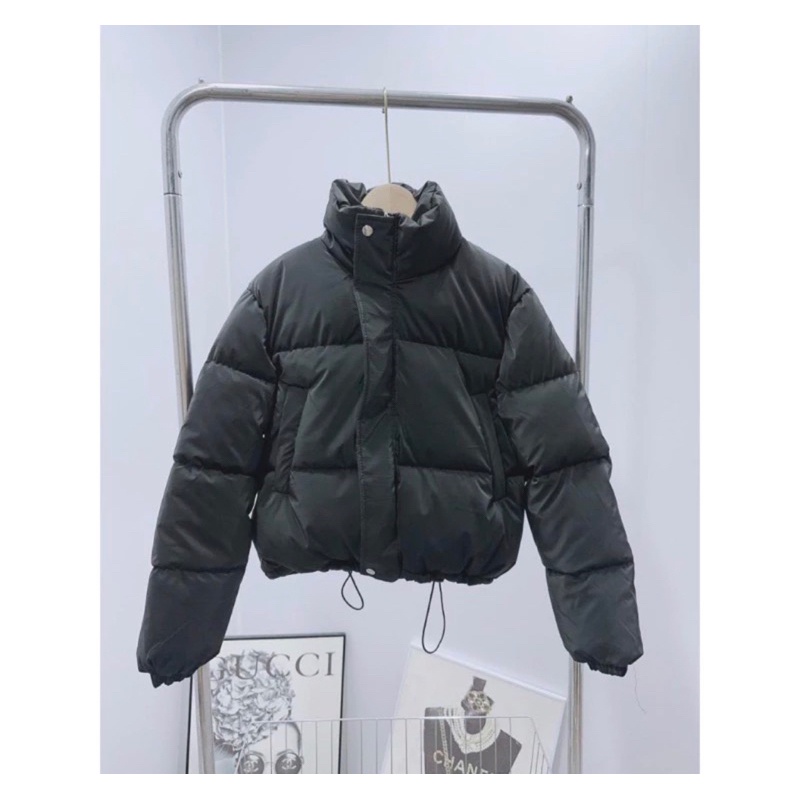 Khoác Phao Rút Dây , áo phao chất nhung lì dáng Ngắn QC Siêu Đẹp Ulzang Mùa Đông