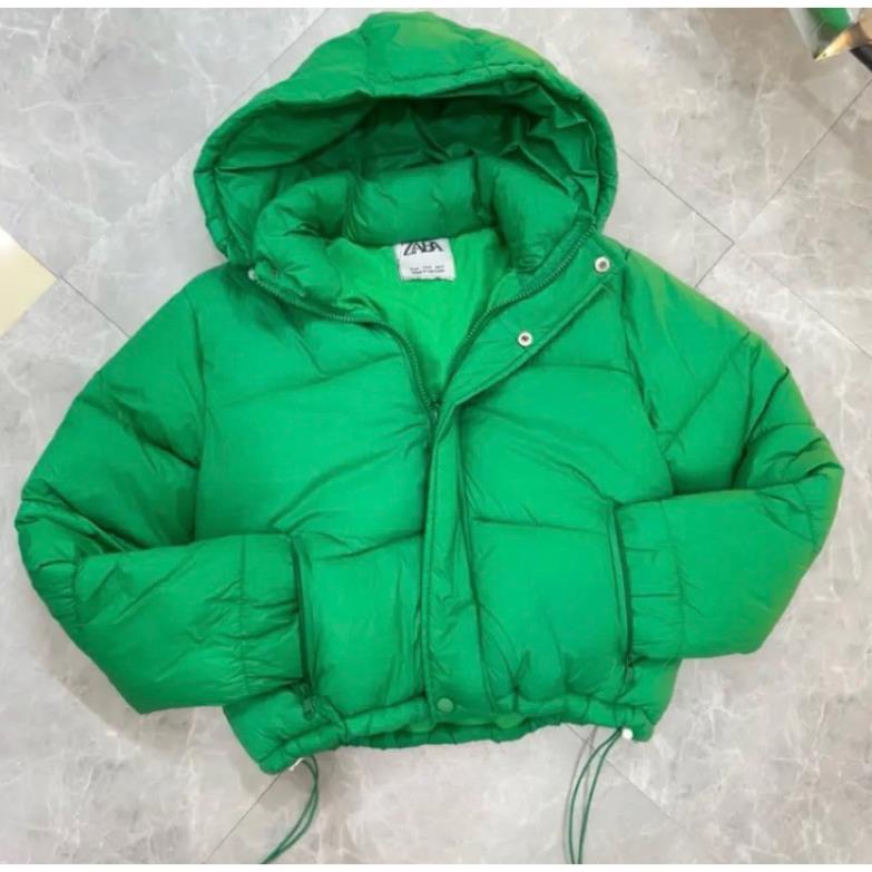 Áo khoác phao nữ có mũ mũ tháo rời phong cách trẻ trung cao cấp