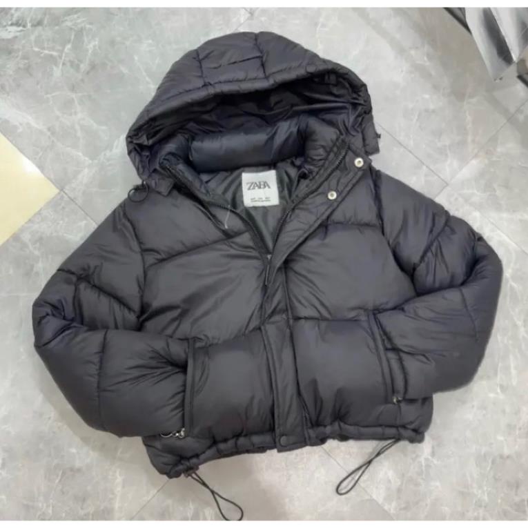 Áo khoác phao nữ có mũ mũ tháo rời phong cách trẻ trung cao cấp