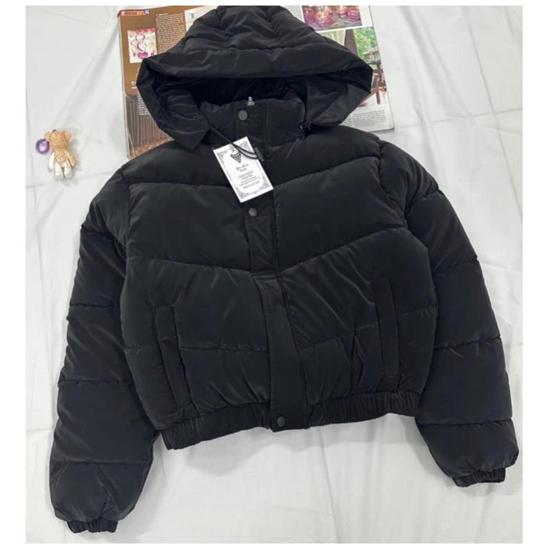 Áo phao Nhung Lì Mũ Rời dáng ngắn, áo chất đẹp 3 lớp sang chảnh