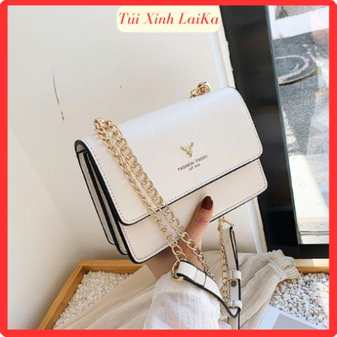 Ok Túi xách nữ hot trend Hàn Quốc túi nữ đeo chéo sang chảnh đi tiệc đi chơi dáng vuông nhiều ngăn 2 màu trắng đen TN01