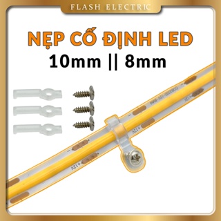 Nẹp Nhựa Cố Định Kẹp dây LED Dán Tường 5050 bề ngang 10mm 8mm dây led Trần