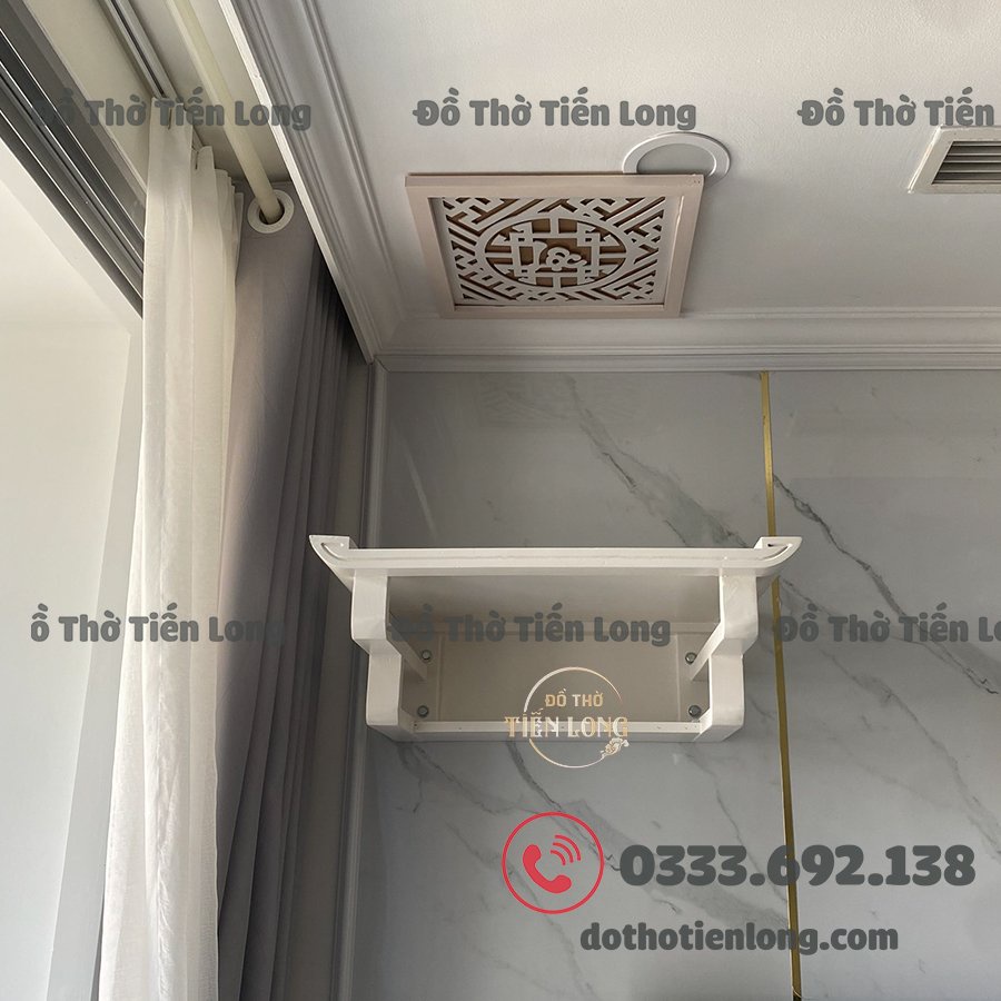 Bàn Thờ Treo Combo 3 Món Màu Sữa - Đồ Thờ Tiến Long