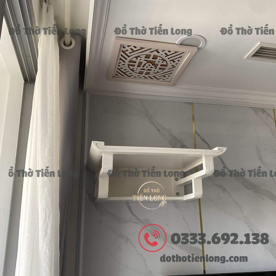 Bàn Thờ Treo Combo 3 Món Màu Sữa - Đồ Thờ Tiến Long