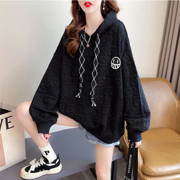 Áo hoodie zip áo hoodie dày Áo hoodie liền mũ dáng người nhỏ, áo khoác dạ dáng suông mùa xuân sớm phong cách Hàn Quốc mùa thu cho nữ, áo khoác dạ dáng mỏng
