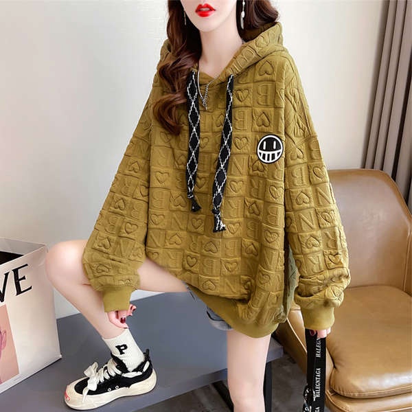Áo hoodie zip áo hoodie dày Áo hoodie liền mũ dáng người nhỏ, áo khoác dạ dáng suông mùa xuân sớm phong cách Hàn Quốc mùa thu cho nữ, áo khoác dạ dáng mỏng