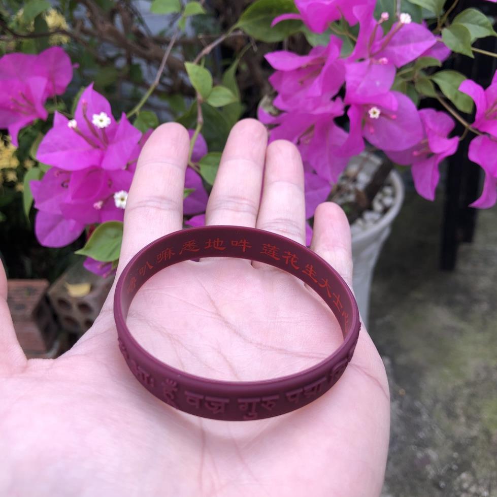 Vòng Silicon Tâm Chú Đức Liên Hoa Sanh -  Pháp Bảo Phật Giáo - Mật Tông