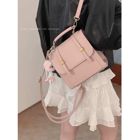 Balo đi học balo da nữ Balo nữ mùa hè 2023 thiết kế mẫu mới túi du lịch xách tay một vai màu bạc cho học sinh thích hợp cặp sách