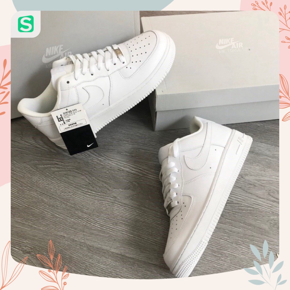 Giày_Nike Air Force 1, Giày AF1 Trắng Nam Nữ Đế Tăng Chiều Cao Full Box Bill - Nem shop