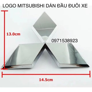 Logo mitsubishi dán đầu đuôi xe cao cấp giá rẻ kích thước 14,5cm*13cm