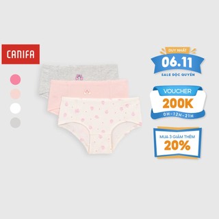 Combo 3 quần lót bé gái CANIFA chất liệu cotton co giãn thoải mái 1US22A011
