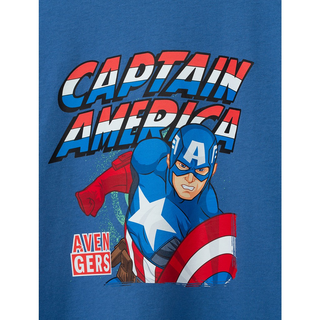 Áo phông bé trai CANIFA áo thun chất liệu cotton USA in hình Avengers 2TL23W007